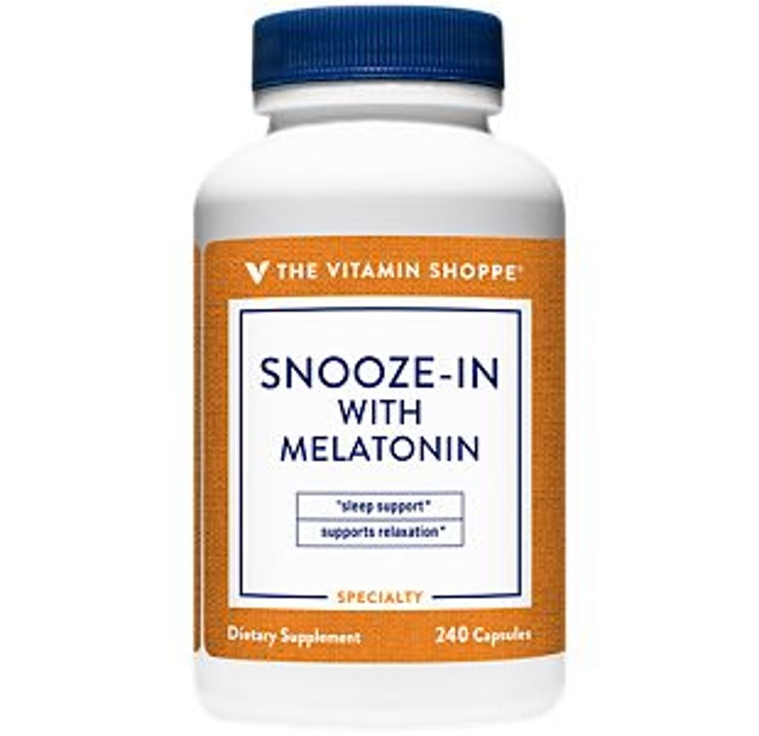 snooze in with melatonin the vitamin shoppe 